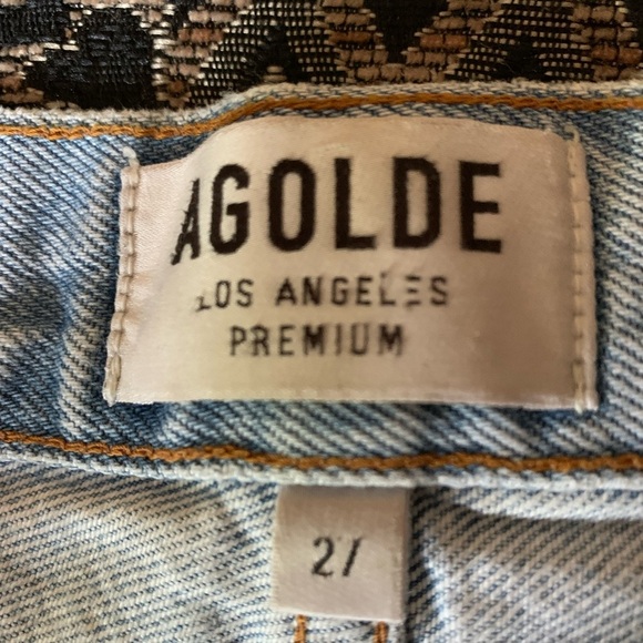 Agolde Parker High Waisted Frayed Jean Short - Picture 8 of 12